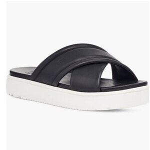 UGG® Women's Zayne Crossband Slide Sandals Black White